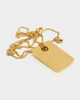 Saint Morta Dog Tag Necklace Gold