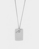 Saint Morta Dog Tag Necklace White Gold