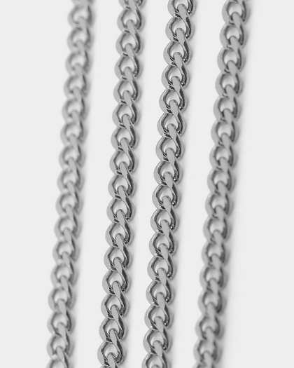 Saint Morta Dog Tag Necklace White Gold