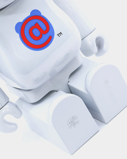 Medicom Toys Be@Rbrick 20th Anniversary Edition 400% Figure White Chrome