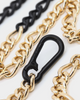 Wild For The Weekend Carabiner Chain Necklace Gold/Black