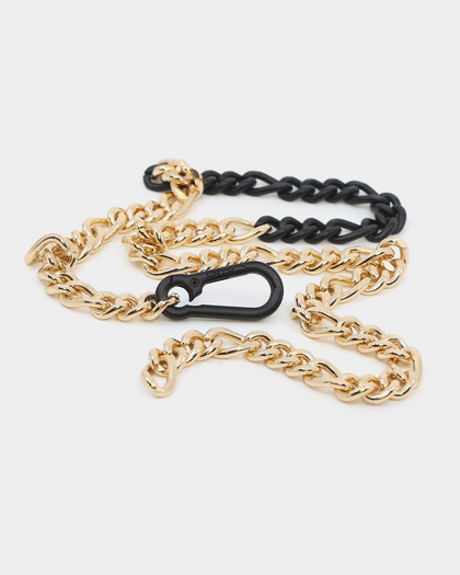 Wild For The Weekend Carabiner Chain Necklace Gold/Black