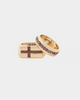 Wild For The Weekend Cross Stone Ring 2 Pack (Large) Gold/Purple