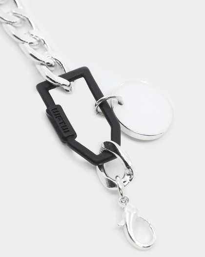 Wild For The Weekend Slam Dunk Basketball Bracelet Silver/Black