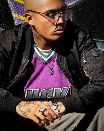 Wild For The Weekend Slam Dunk Basketball Bracelet Silver/Black