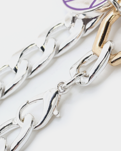 Wild For The Weekend Slam Dunk Basketball Bracelet Silver/Gold