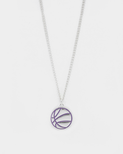 Wild For The Weekend Slam Dunk Basketball Necklace Silver