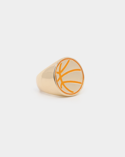 Wild For The Weekend Slam Dunk Basketball Ring (Medium) Gold