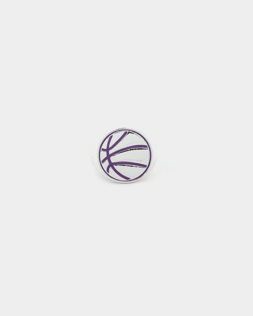 Wild For The Weekend Slam Dunk Basketball Ring (Medium) Silver