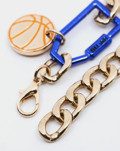 Wild For The Weekend Slam Dunk Basketball Bracelet Gold/Blue