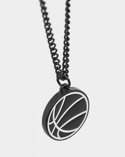 Wild For The Weekend Slam Dunk Basketball Necklace Black