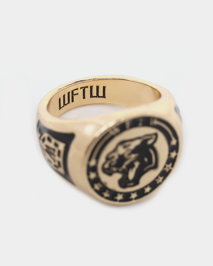 Wild For The Weekend Wildcats Coin Signet Ring (Medium) Gold