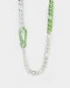 Wild For The Weekend Carabiner Chain Necklace Silver/Green
