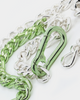 Wild For The Weekend Carabiner Chain Necklace Silver/Green