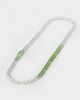 Wild For The Weekend Carabiner Chain Necklace Silver/Green