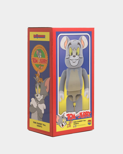 Medicom Toy Be@rbrick x Tom Flocky Version 1000% Grey
