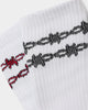Goat Crew 2 Pack Barbed Wire Socks White/Red/Grey