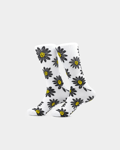 Goat Crew 2 Pack Smiley Socks Black/White/Yellow