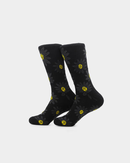 Goat Crew 2 Pack Smiley Socks Black/White/Yellow