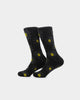 Goat Crew 2 Pack Smiley Socks Black/White/Yellow