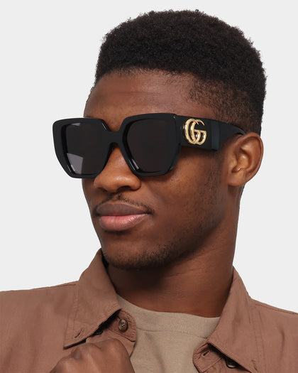 Gucci GG0956S-003 54 Sunglasses Black/Black/Grey