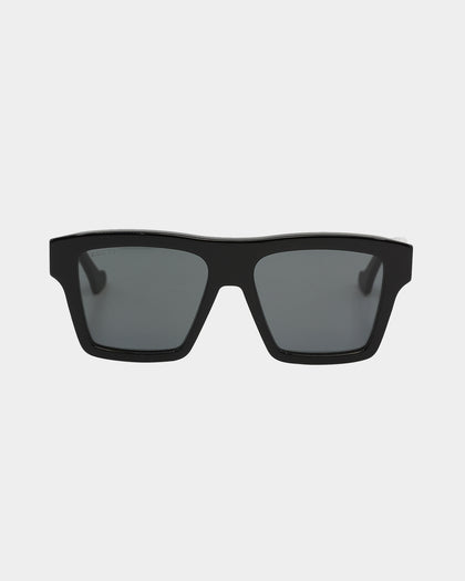 Gucci 55 Sunglasses Black/Black/Grey