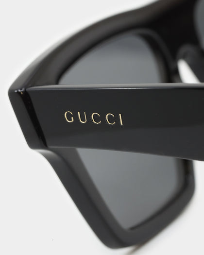 Gucci 55 Sunglasses Black/Black/Grey