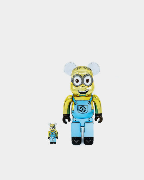 Medicom Toy Be@rbrick Dave Chrome Version 100% & 400% Collectible Set Multi-Coloured