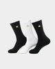 Champion Culture Kings X Champion C Logo Crew Socks 3 Pack Black/White