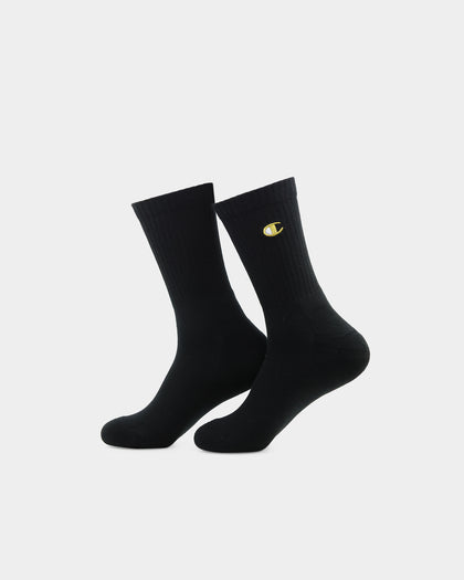 Champion Culture Kings X Champion C Logo Crew Socks 3 Pack Black/White