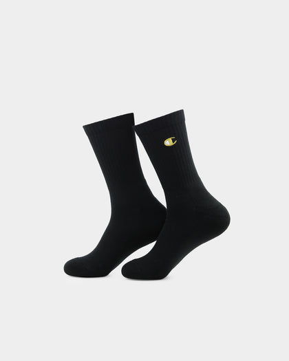 Champion Culture Kings X Champion C Logo Crew Socks 3 Pack Black/White