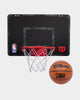 Wilson NBA Forge Acrylic Mini Hoop: Black Colour +30 NBA Team Stickers Multi-coloured
