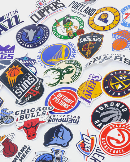 Wilson NBA Forge Acrylic Mini Hoop: Black Colour +30 NBA Team Stickers Multi-coloured