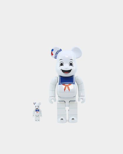Medicom Toy Be@rbrick X Ghostbusters Stay Puft Marshmallow Man 100% & 400% Figure Set Multi-Coloured