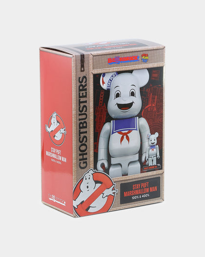 Medicom Toy Be@rbrick X Ghostbusters Stay Puft Marshmallow Man 100% & 400% Figure Set Multi-Coloured