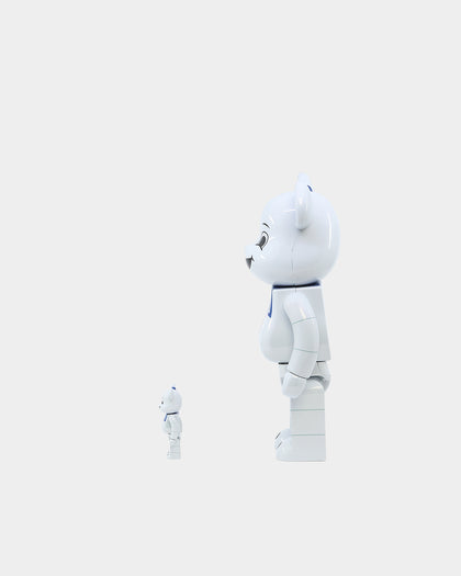 Medicom Toy Be@rbrick X Ghostbusters Stay Puft Marshmallow Man 100% & 400% Figure Set Multi-Coloured