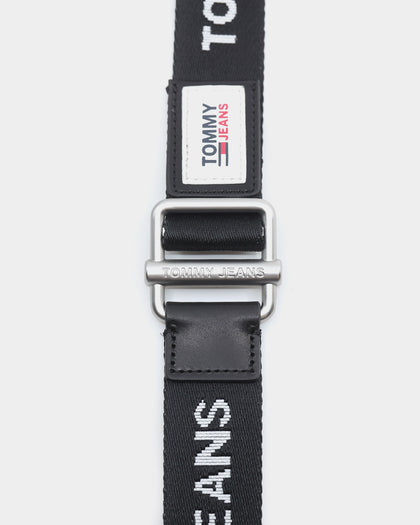 Tommy Jeans Essential Logo Tape Webbing Belt Black