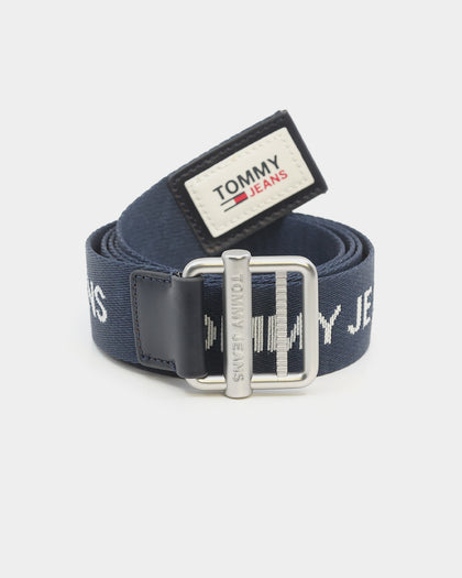 Tommy Jeans Essential Logo Tape Webbing Belt Twilight Navy