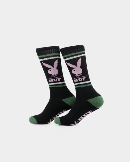 HUF X Playboy Rabbit Head Crew Socks Black