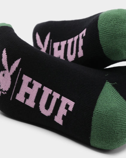 HUF X Playboy Rabbit Head Crew Socks Black
