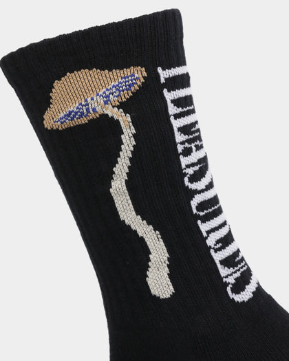 HUF X Pleasures Spore Socks Black