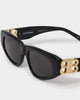 Balenciaga Dynasty D-Frame Sunglasses Black/Gold