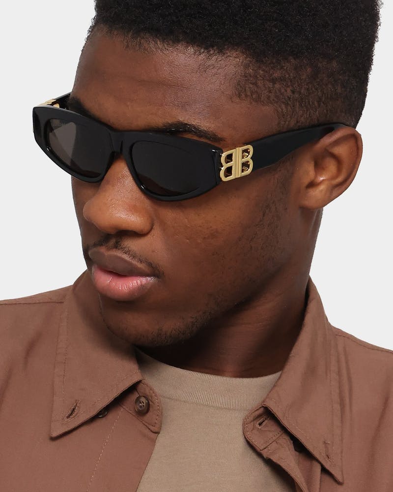 Balenciaga Dynasty D-Frame Sunglasses Black/Gold | Culture Kings US