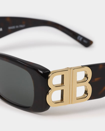 Balenciaga Dynasty Rectangle Sunglasses Tort/Gold