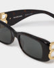 Balenciaga Dynasty Rectangle Sunglasses Tort/Gold
