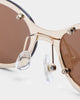 Charlotte Mercy Dakota Sunglasses Gold/Brown