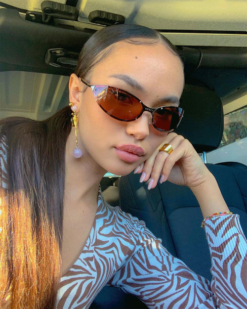 Charlotte Mercy Dakota Sunglasses Gold/Brown