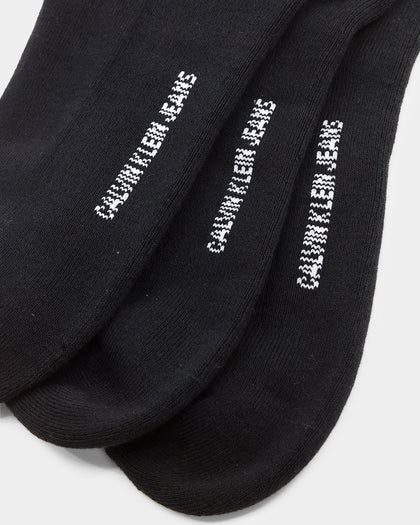 Calvin Klein 1/2 Terry Cushion Crew Sock 3 Pack Black Assorted