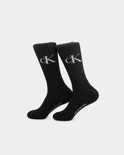 Calvin Klein 1/2 Terry Cushion Crew Sock 3 Pack Black Assorted