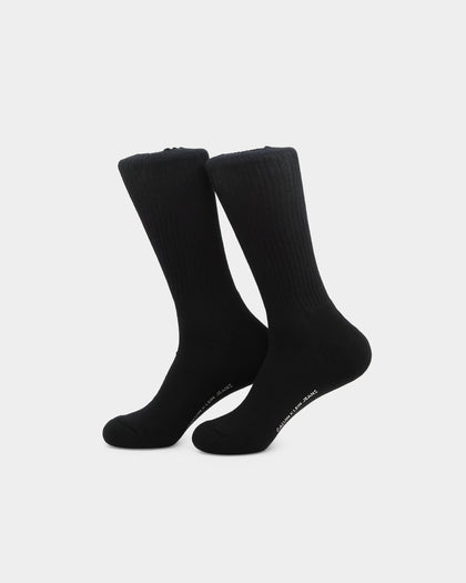 Calvin Klein 1/2 Terry Cushion Crew Sock 3 Pack Black Assorted